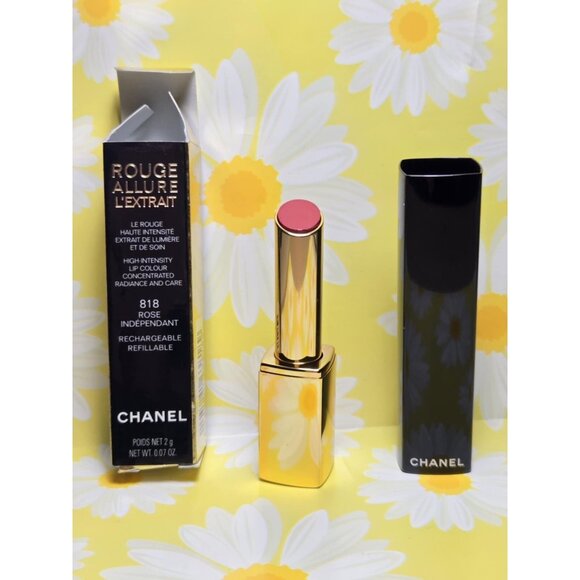 CHANEL ROUGE ALLURE L’EXTRAIT High-Intensity Lip Colour 818 ROSE INDEPENDANT - Picture 1 of 7